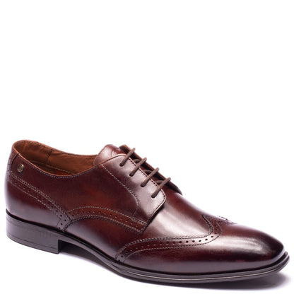 Sloane Waxy Brogue Shoes Brown