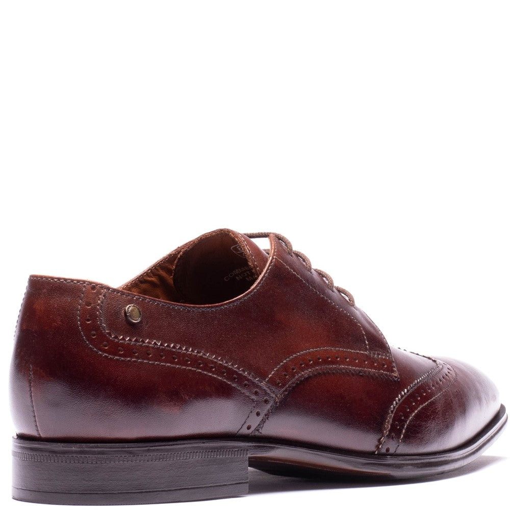 Sloane Waxy Brogue Shoes Brown