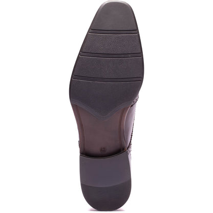 Sloane Waxy Brogue Shoes Brown