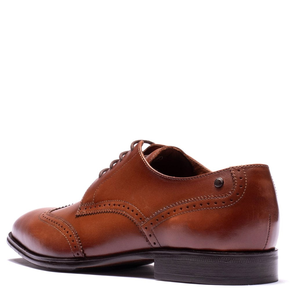 Sloane Waxy Brogue Shoes Tan