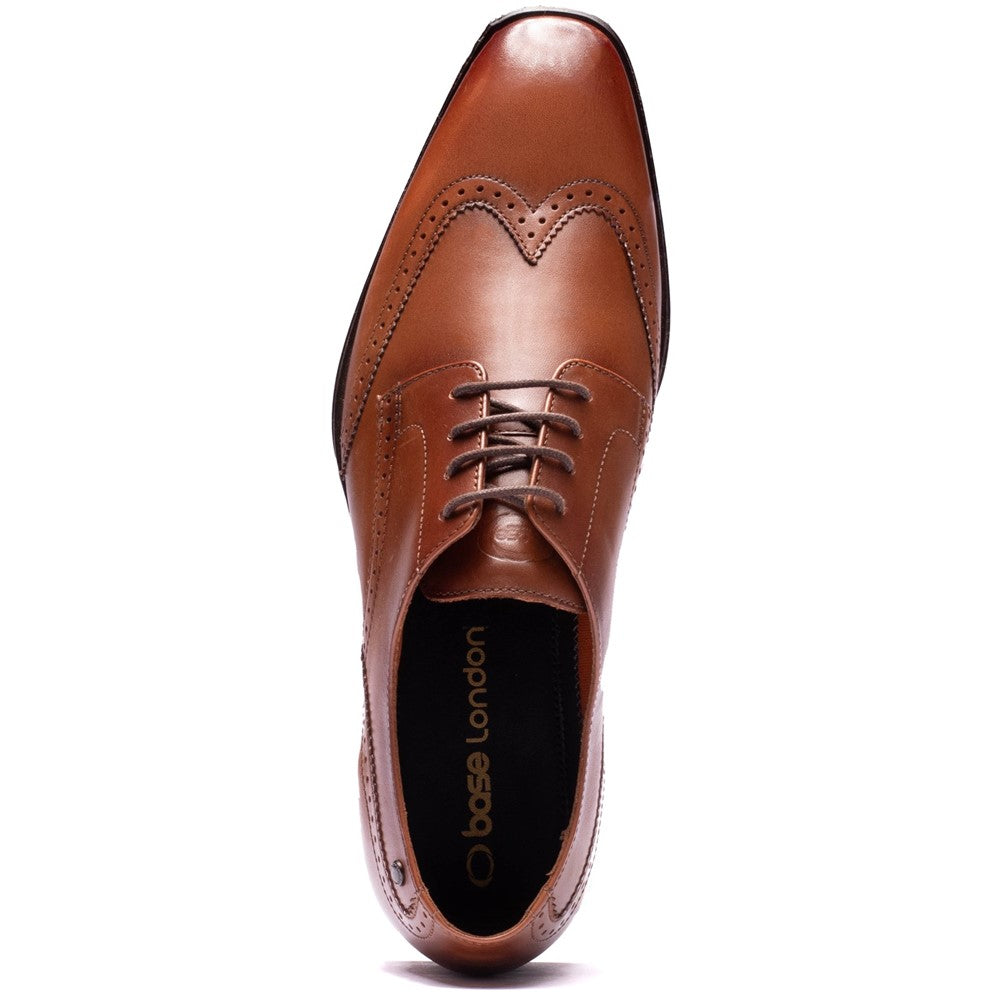 Sloane Waxy Brogue Shoes Tan