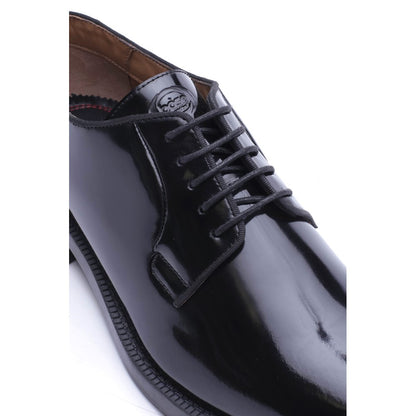 Luca Hi-Shine Lace Up Shoes Black