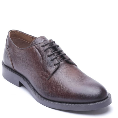 Luca Tumbled Lace Up Shoes Brown