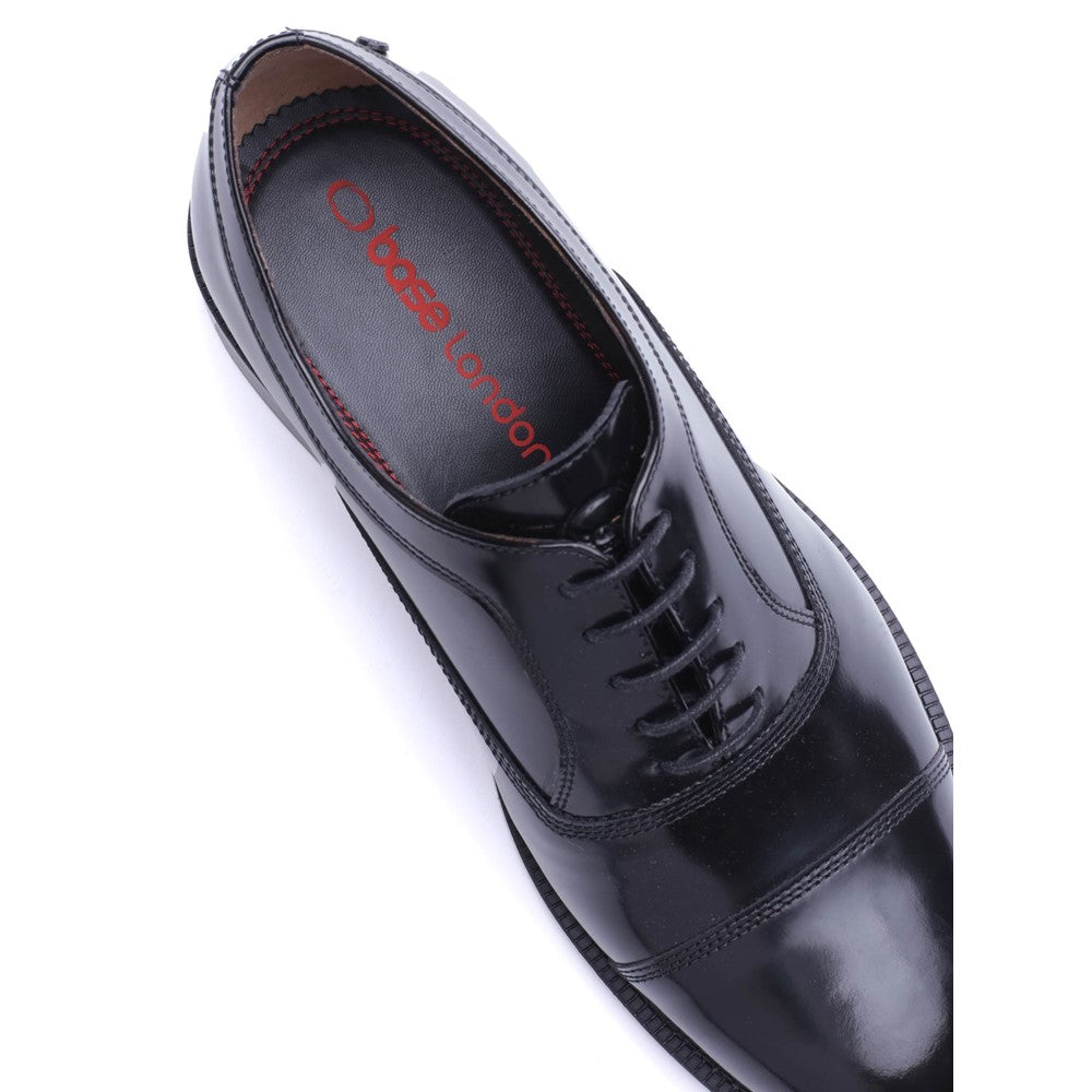 Roma Hi-Shine Lace Up Shoes Black