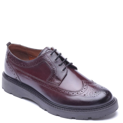 Phase Washed Brogue Shoes Brown