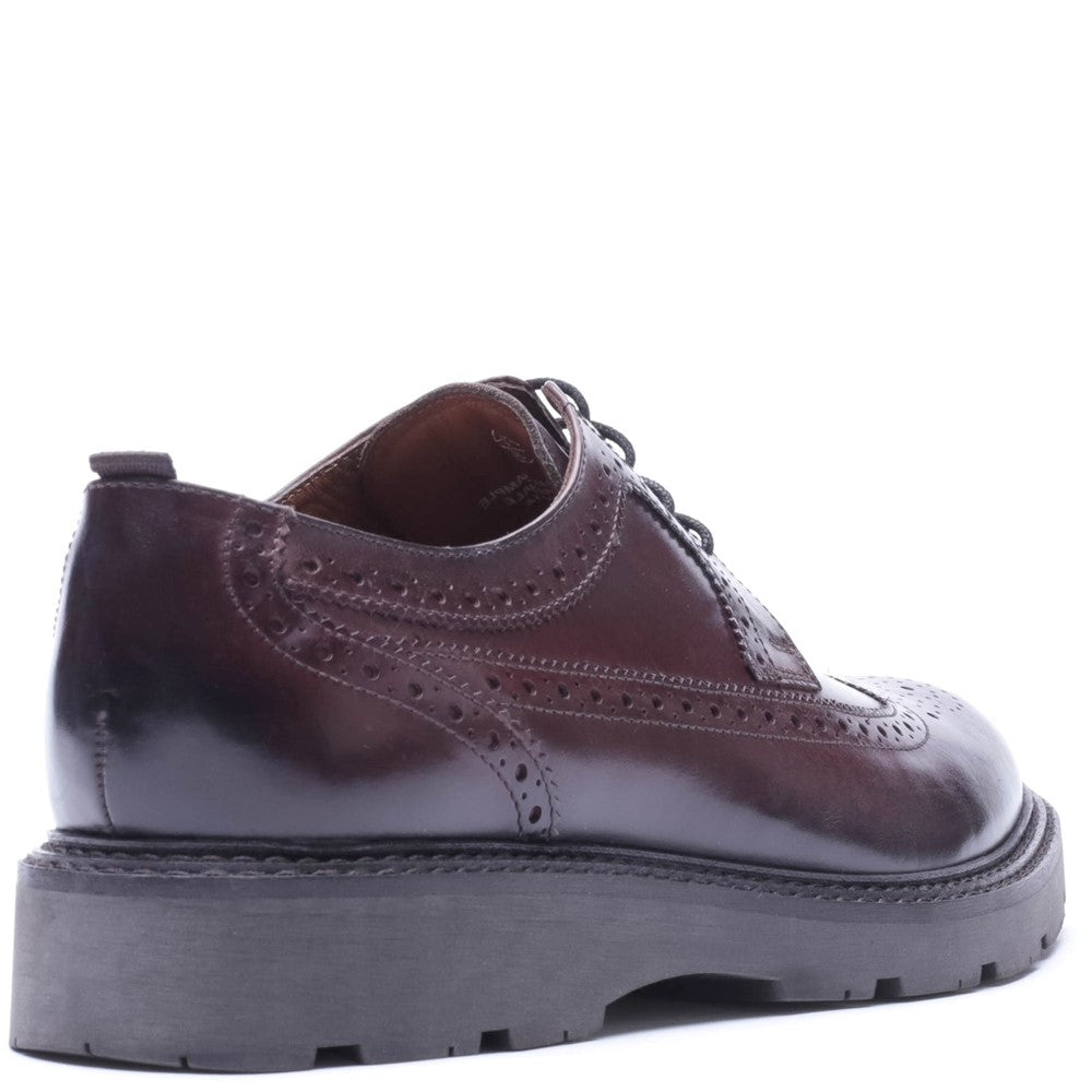 Phase Washed Brogue Shoes Brown