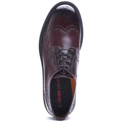 Phase Washed Brogue Shoes Brown