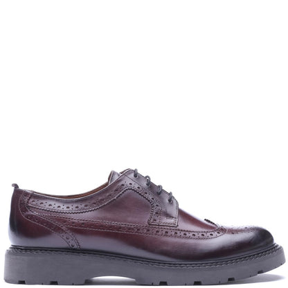 Phase Washed Brogue Shoes Brown