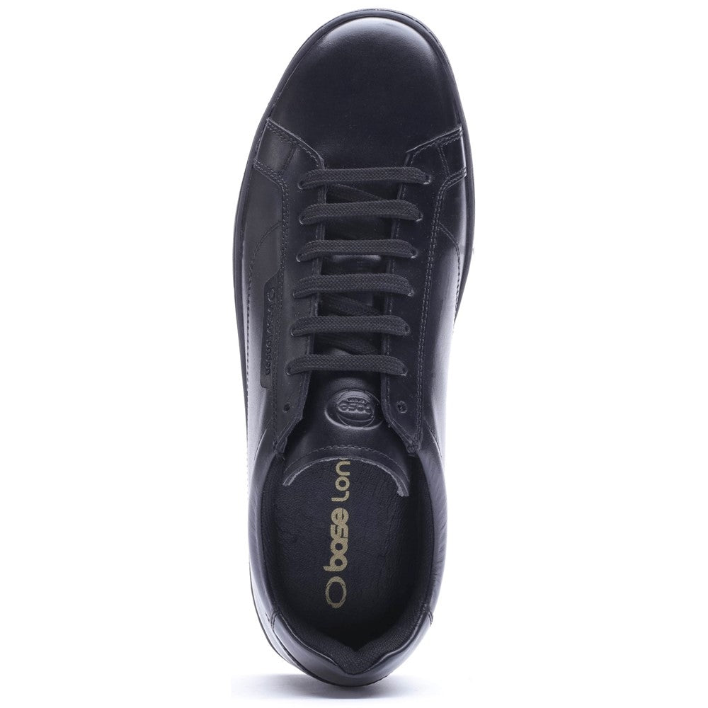 Zammo Waxy Lace Up Trainers Black