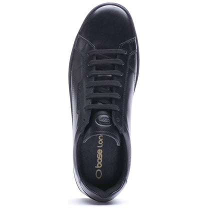 Zammo Waxy Lace Up Trainers Black