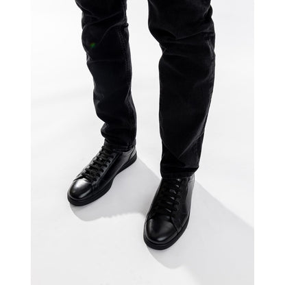 Zammo Waxy Lace Up Trainers Black
