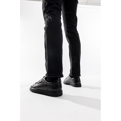 Zammo Waxy Lace Up Trainers Black