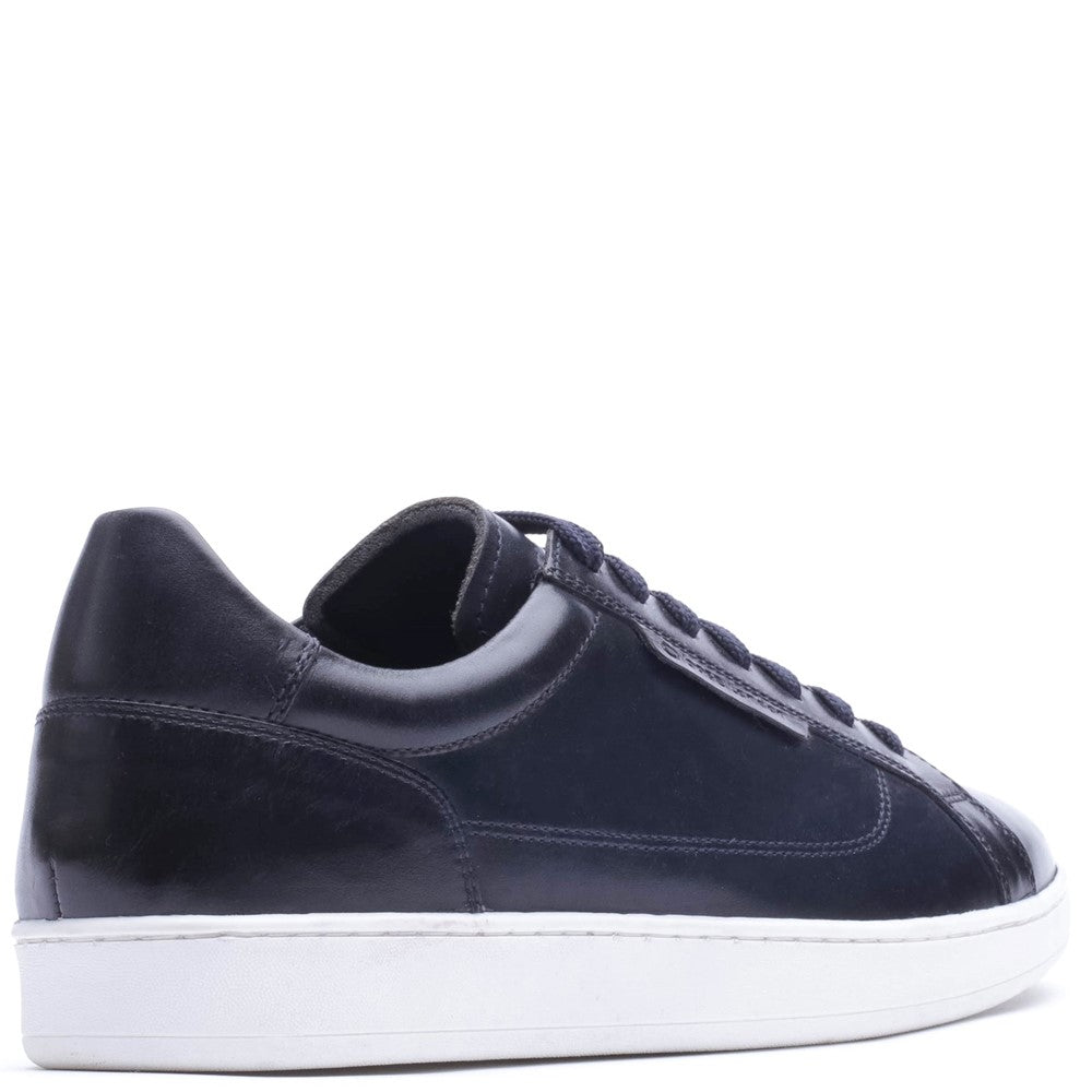 Zammo Waxy Lace Up Trainers Navy