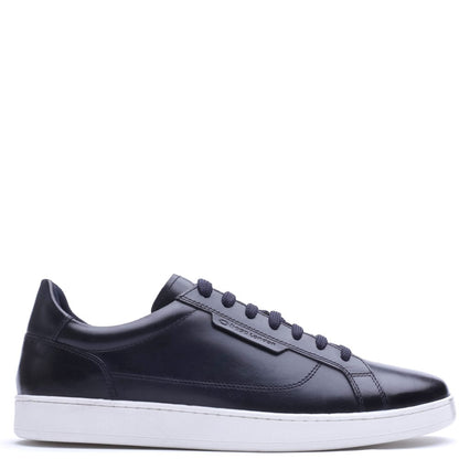 Zammo Waxy Lace Up Trainers Navy