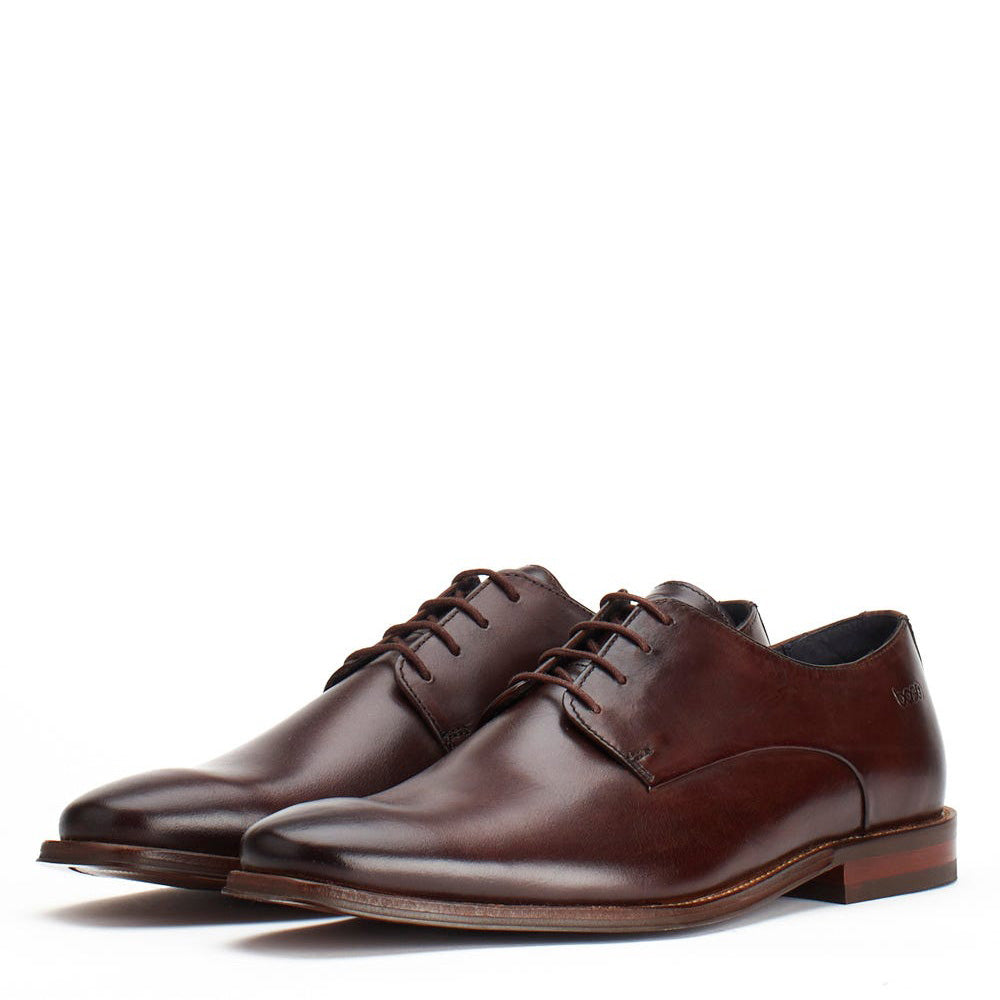 Marley Washed Derby Shoes Brown