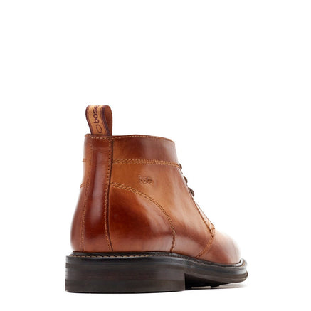 Men's Tan Leather Denali Washed Chukka Boots | Base London Tan