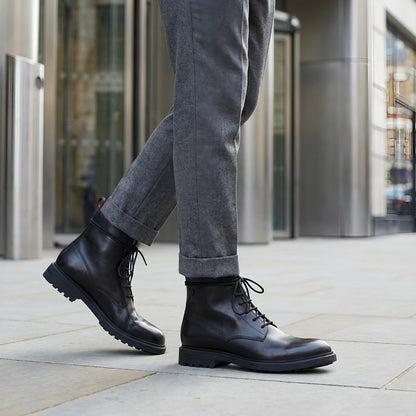 Brunel Lace-up Boots Black