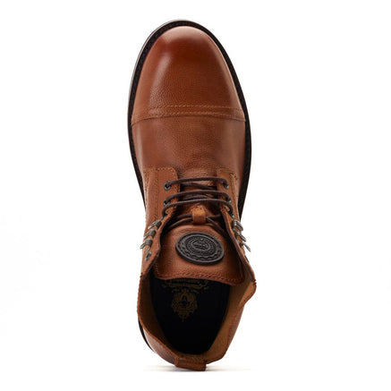 Stanley, Mens Brogues in Ginger Burnished Nubuck