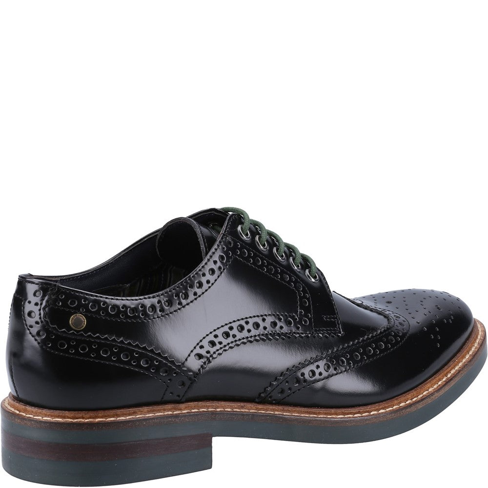 Woburn XL Hi Shine Brogue Shoes Black