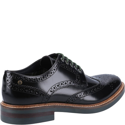 Woburn XL Hi Shine Brogue Shoes Black