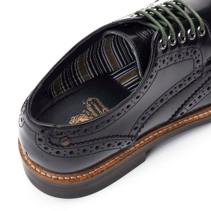 Woburn XL Hi Shine Brogue Shoes Black