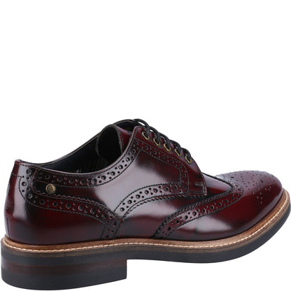 Woburn XL Hi Shine Brogue Shoes Bordo