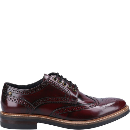Woburn XL Hi Shine Brogue Shoes Bordo